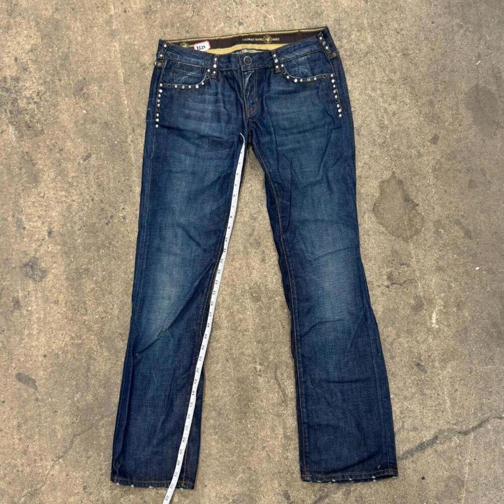 Vintage Y2K Studded Low-Rise Flare Jeans